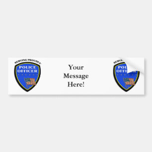 Police Serving Proudly Bumper Sticker