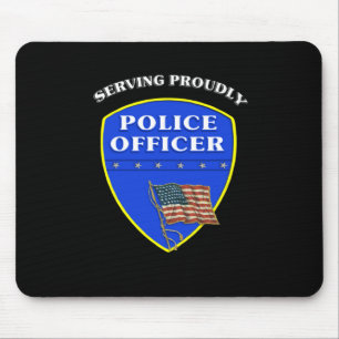 Police Serving Proudly Mouse Mat