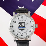 Police sheriff retirement badge watch<br><div class="desc">Personalise and add a badge and text.</div>