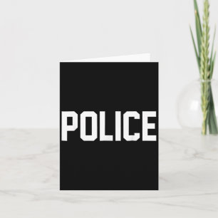 Police Shirt For Police Officer Halloween Costume Card