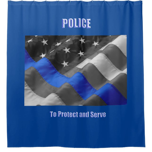 Police Shower Curtain (Front)