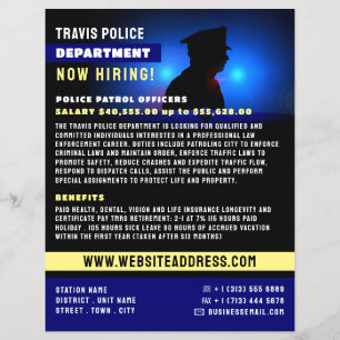 Police Silhouette, Police Officer Recruitment Flyer