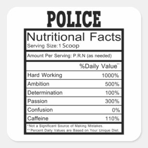 Police Square Sticker