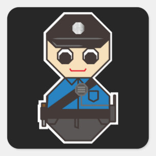 Police Square Sticker