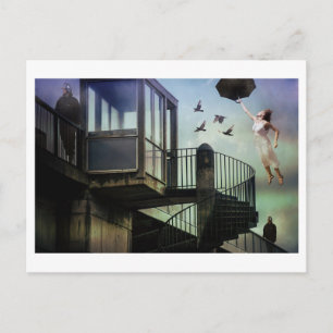 Police state surreal art fantasy postcard