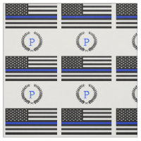 Police Style American Flag Custom Monogram