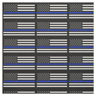 Police Style American Flag Fabric