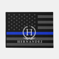 Police Styled American Flag Custom Monogram