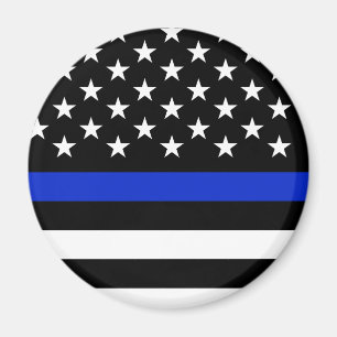 Police Styled American Flag. Magnet