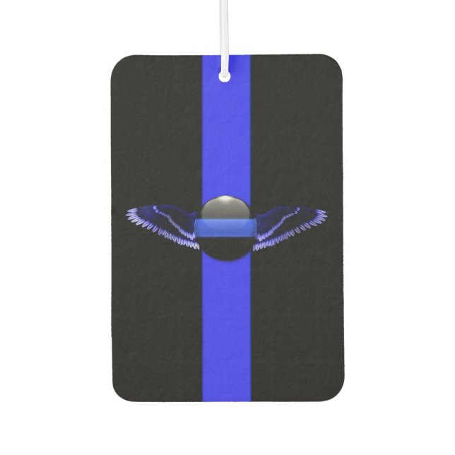Police Supporter Thin Blue Line Car Air Freshener (Front)