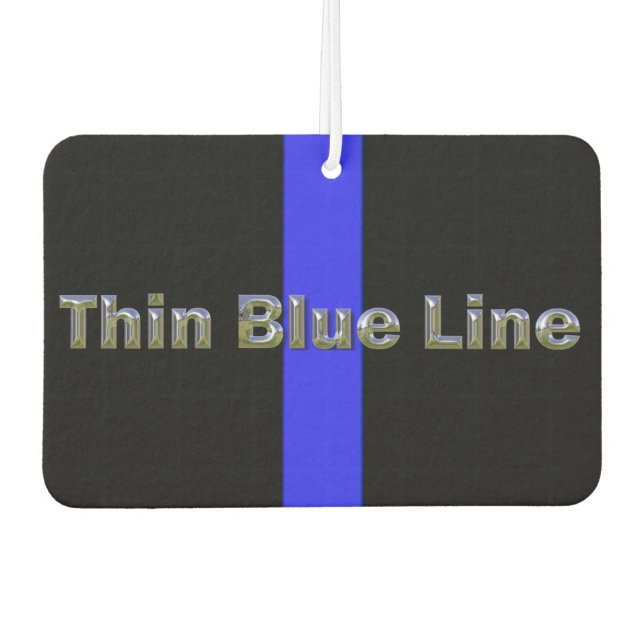 Police Supporter Thin Blue Line Car Air Freshener (Front)