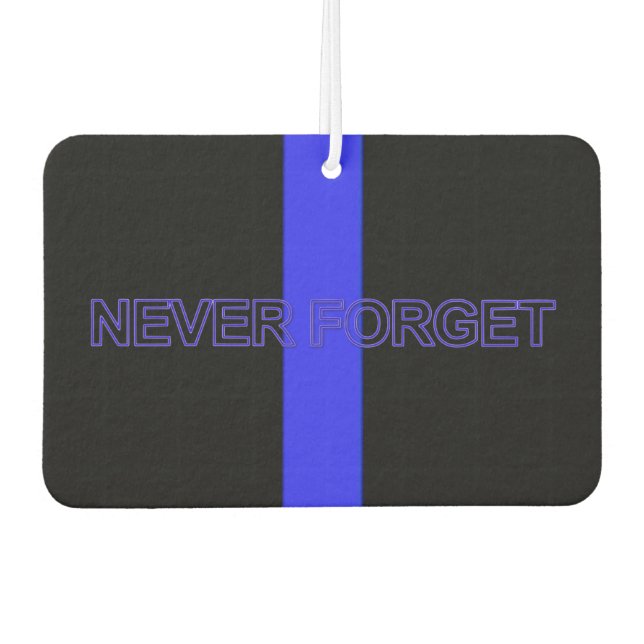 Police Supporter Thin Blue Line Car Air Freshener (Front)