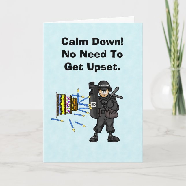 Police SWAT Team Member Funny Birthday Card (Front)