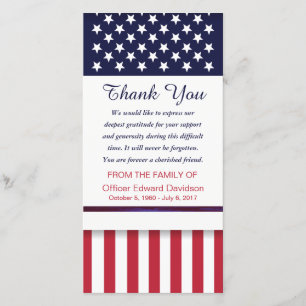 Police Sympathy Thank You Flag Thin Blue Line