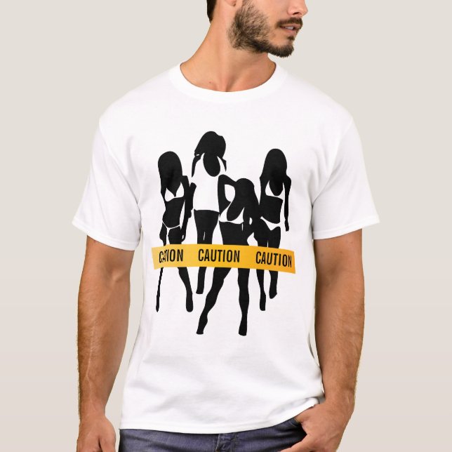 Police Tape - CAUTION T-Shirt (Front)