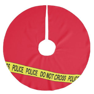 Police Tape Christmas Tree Skirt