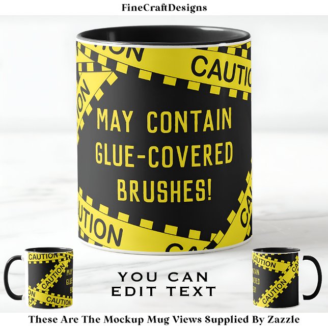 Police Tape Decoupage Custom BY01 Funny Craft Gift Mug (Creator Uploaded)