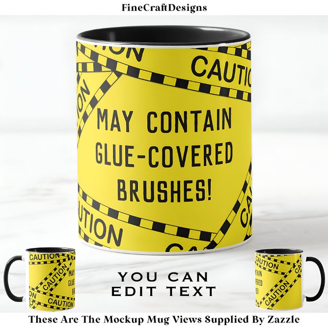 Police Tape Decoupage Custom BY02 Funny Craft Gift Mug (Creator Uploaded)