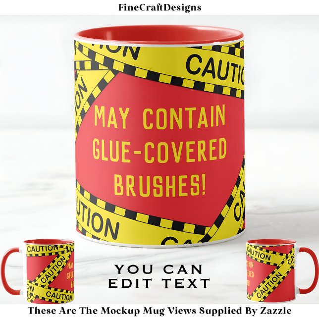 Police Tape Decoupage Custom BY04 Funny Craft Gift Mug (Creator Uploaded)