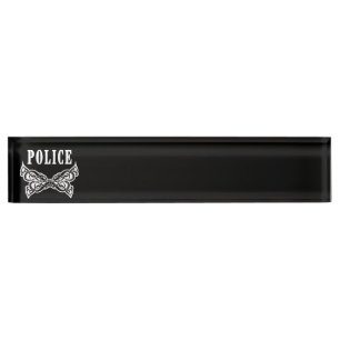Police Tattoo Nameplate