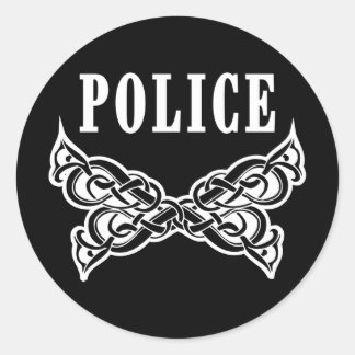 Police Tattoos and Personalised Gifts Classic Round Sticker