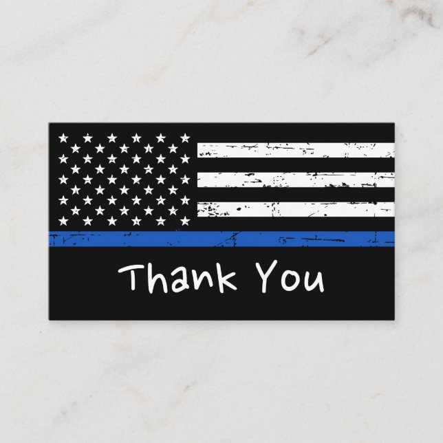 Police Thank You Law Enforcement Appreciation  Business Card (Front)