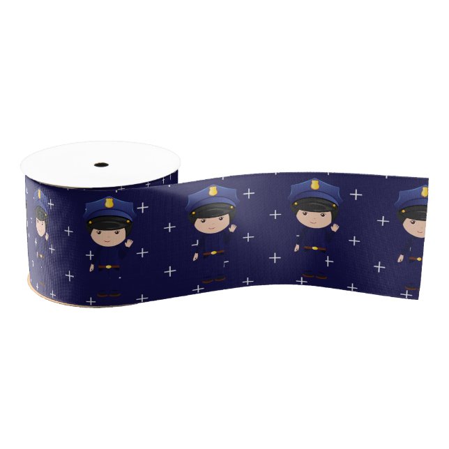 Police themed Cops and Robbers Birthday Party Grosgrain Ribbon (Spool)