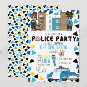 Police Themed Party Invitation