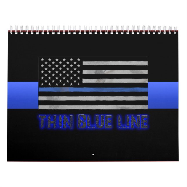 Police Thin Blue Line 3D Calendar (Cover)