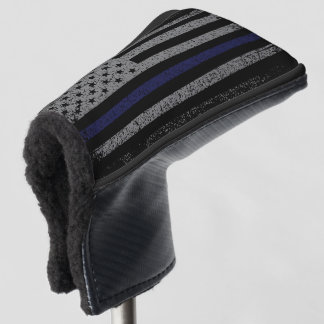 Police Thin Blue Line American Flag Golf Head Cove Cover