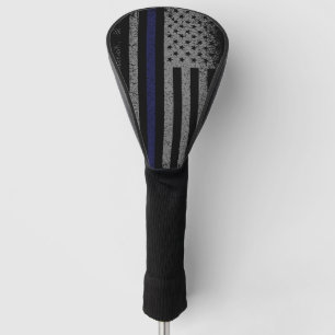 Police Thin Blue Line American Flag Golf Head Cover