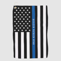 Police Thin Blue Line American Flag Monogram