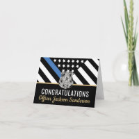 Police Thin Blue Line Congratulations Retirement