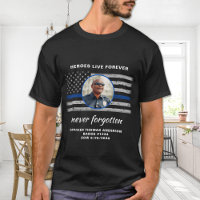 Police Thin Blue Line Custom Photo Memorial