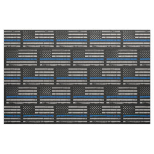 Police Thin Blue Line Fabric