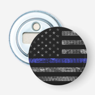 Police Thin Blue Line Flag Bottle Opener