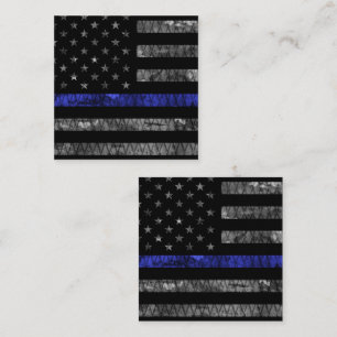 Police Thin Blue Line Flag Discount Card