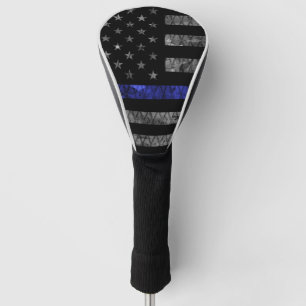 Police Thin Blue Line Flag Golf Head Cover