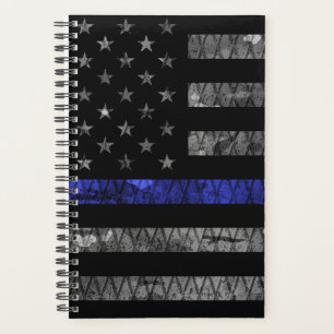 Police Thin Blue Line Flag Planner