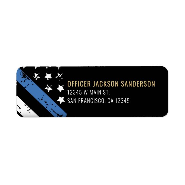 Police Thin Blue Line Law Enforcement Officer (Front)