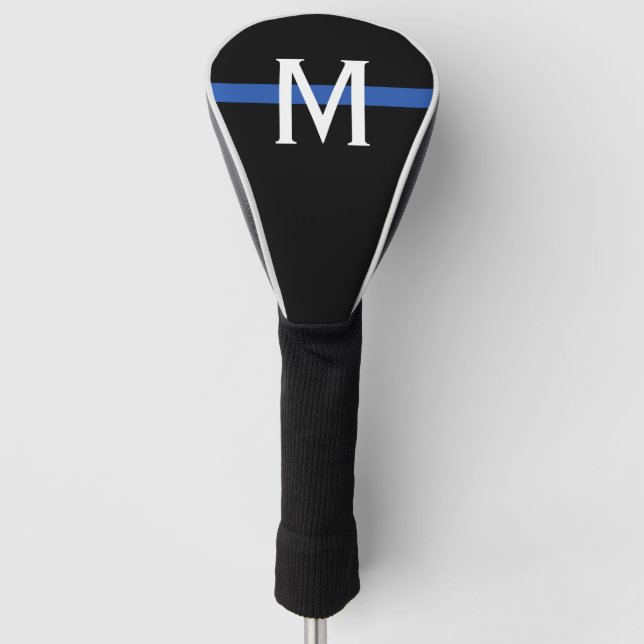 Police Thin Blue Line Monogram Golf Head Cover (Front)