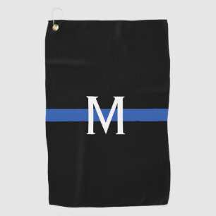 Police Thin Blue Line Monogram Golf Towel