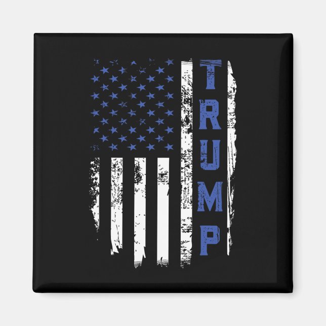 Police Thin Blue Line Republican Cop Usa Flag  Magnet (Front)