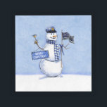 Police Thin Blue Line Snowman Christmas Acrylic Tray<br><div class="desc">This holiday serving tray for police officers features an artistically painted snowman wearing a police cap and holding a thin blue line American flag with stars and stripes and holding a sign that says "Merry Christmas". Designed by world renowned artist ©Tim Coffey.</div>