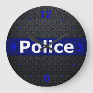 Police Thin Blue Line Wall Clock