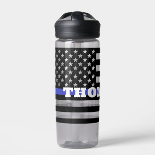 Police Thin Blue Line Water Bottle