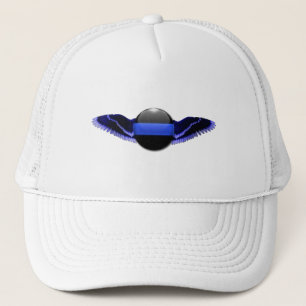 Police Thin Blue Line Wings Trucker Hat