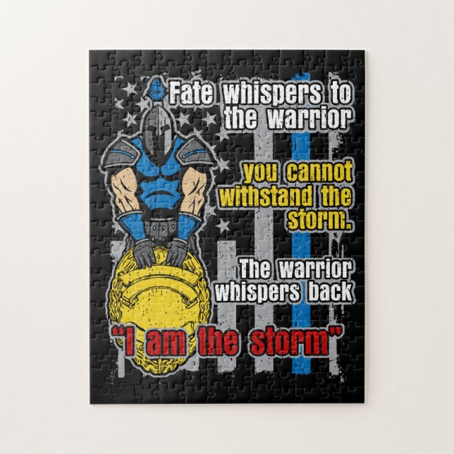 Police Trojan Warrior I Am The Storm Jigsaw Puzzle (Vertical)