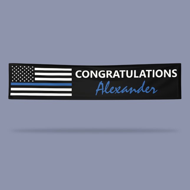 Police US Flag | Thin Blue Line Banner (Creator Uploaded)