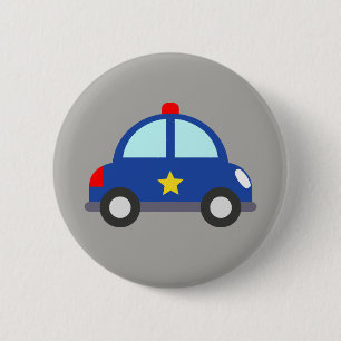 Police vehicle 6 cm round badge